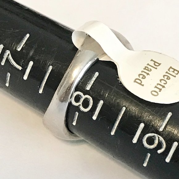 Vintage Green Enamel Cocktail Ring Silver Plated Crystal Rhinestone Size 8 Boho - Picture 11 of 12